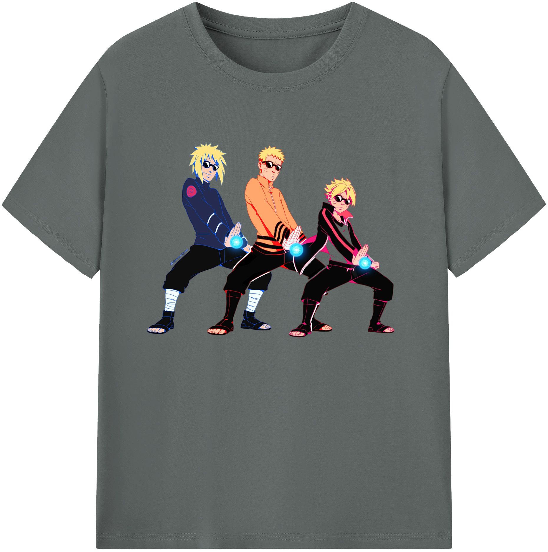 （画像用） NARUTO -ナルト- うずまき ナルト Uzumaki Naruto 綿100％ メンズ半袖Tシャツ｜肌触りやわらか＆通気性